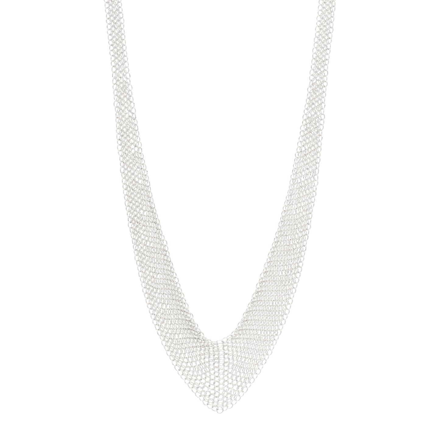 Sterling Silver Elsa Peretti Mesh Bib Necklace