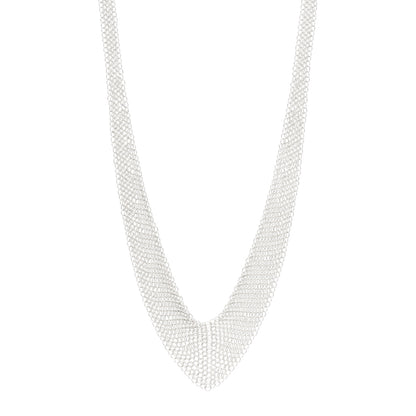 Tiffany Sterling Silver Elsa Peretti Mesh Bib Necklace 1 of 5