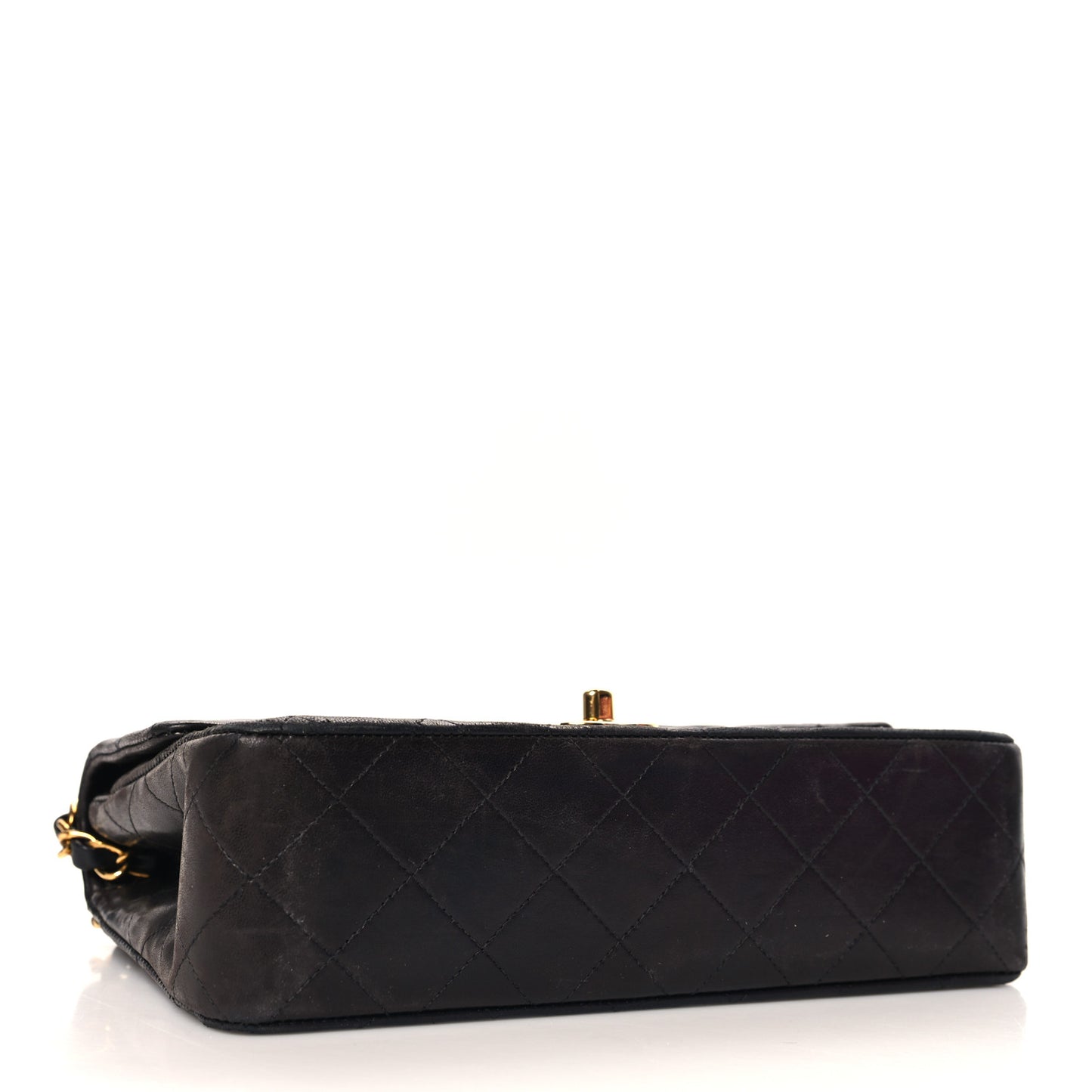Lambskin Quilted Small Double Flap Black