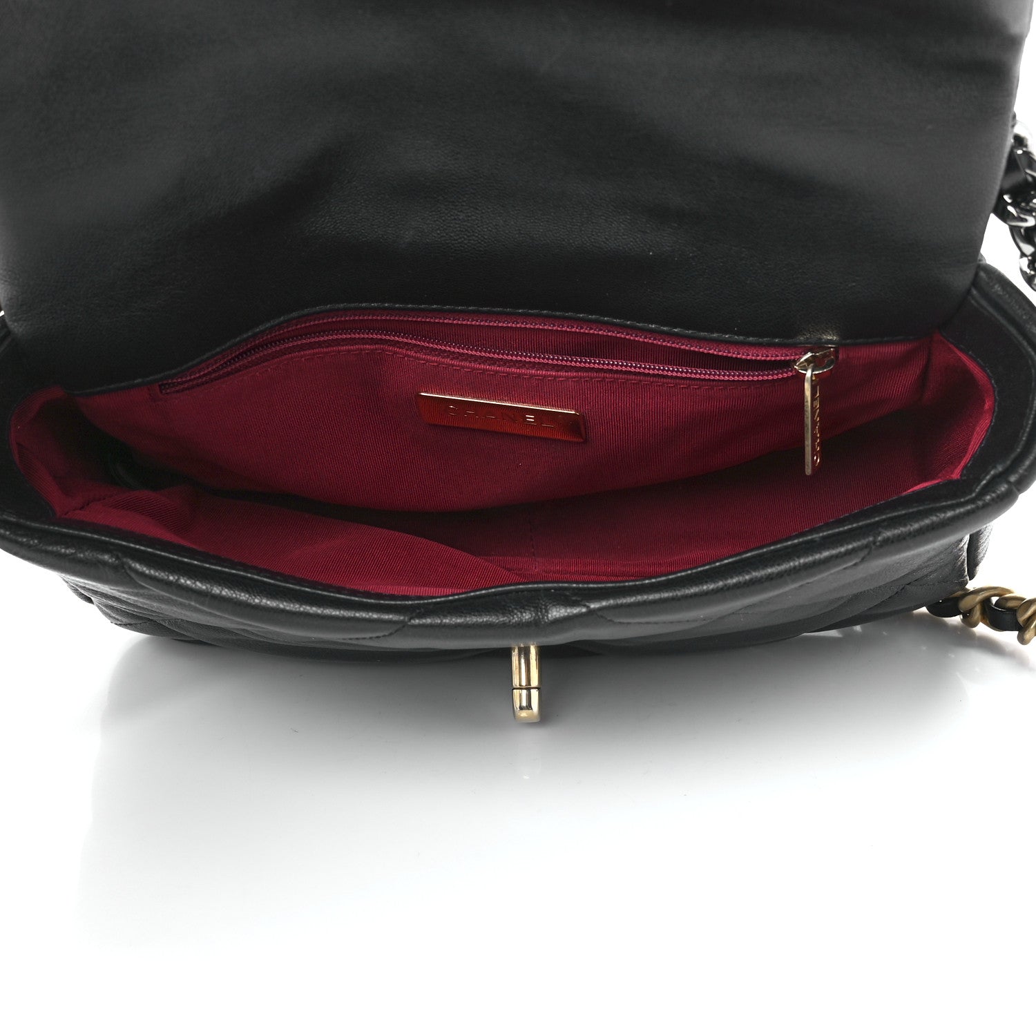 Chanel Goatskin Quilted Medium Chanel 19 Flap Black 5 of 11