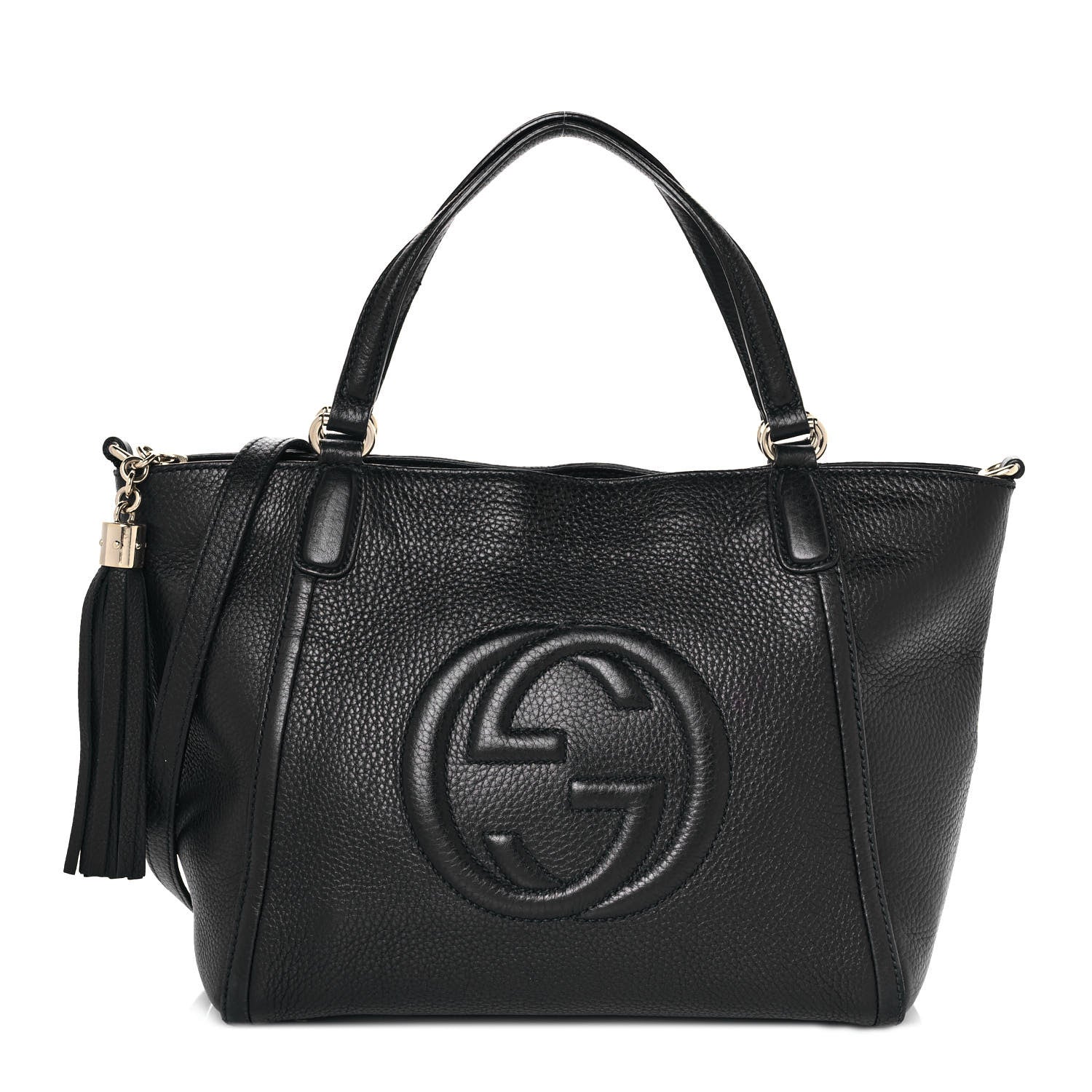 Gucci Pebbled Calfskin Small Soho Top Handle Bag Black 1 of 10