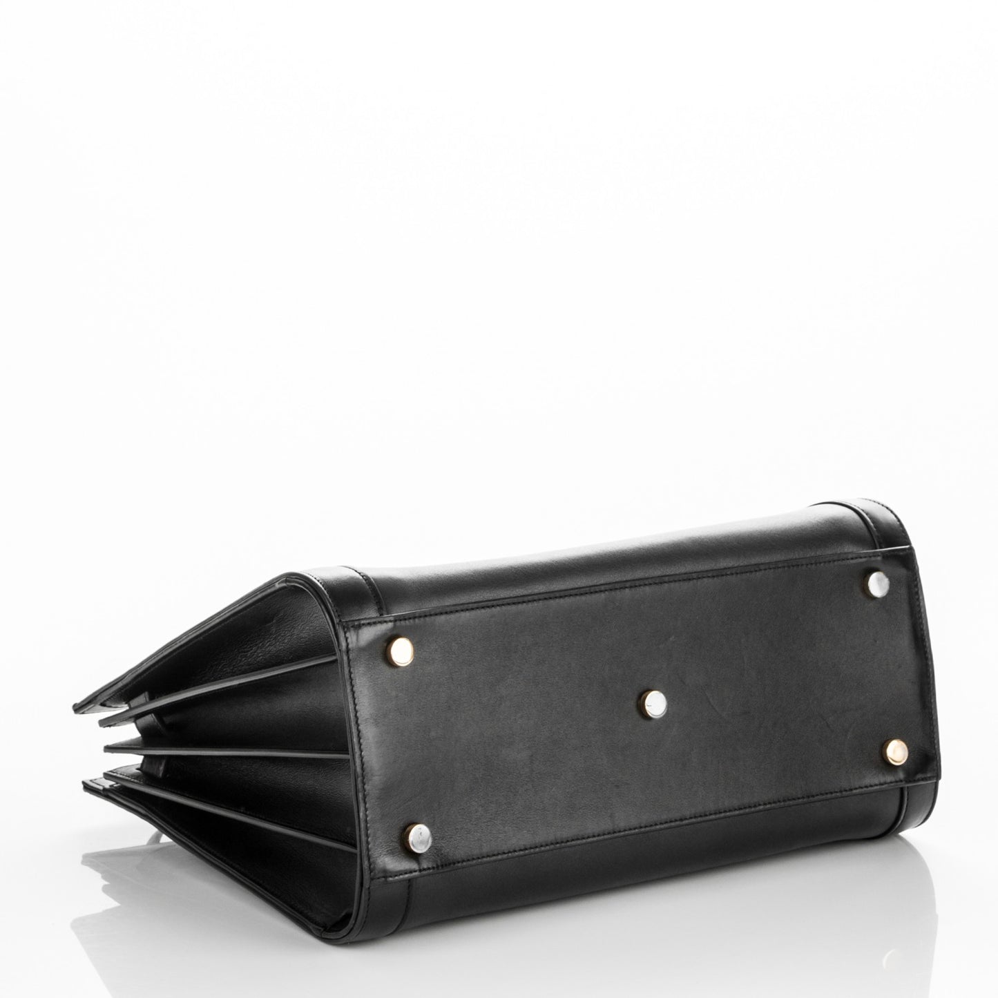 Calfskin Small Bi-Color Sac De Jour Marine Nero Black