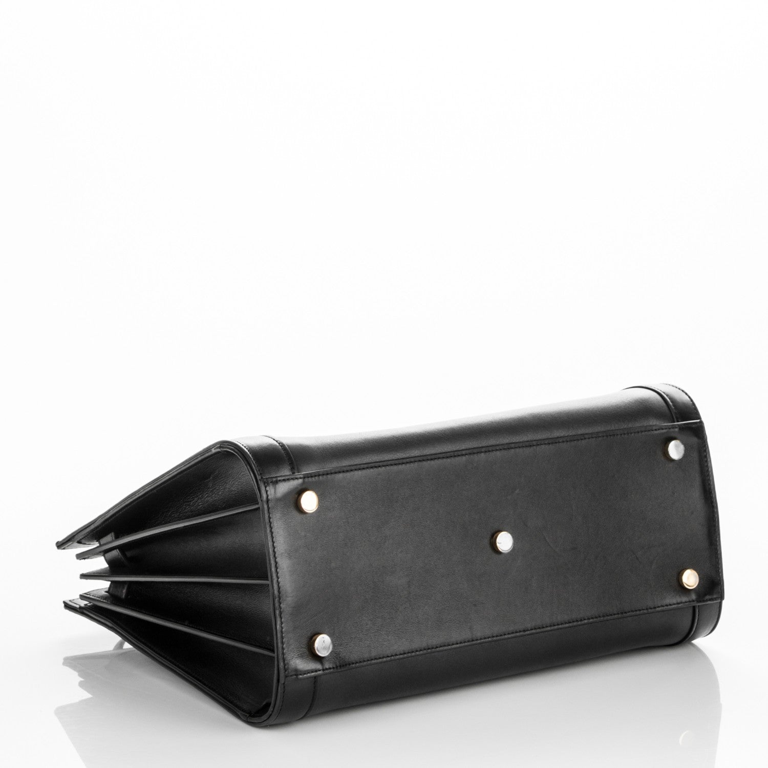 Saint Laurent Calfskin Small Bi-Color Sac De Jour Marine Nero Black 4 of 5