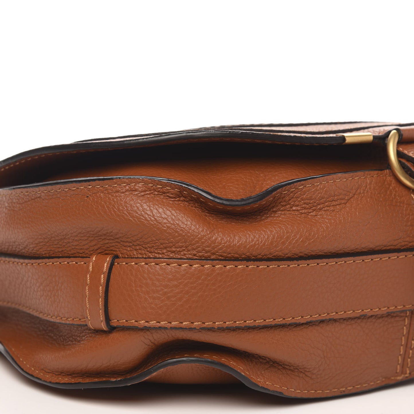 Calfskin Medium Marcie Round Crossbody Bag Tan