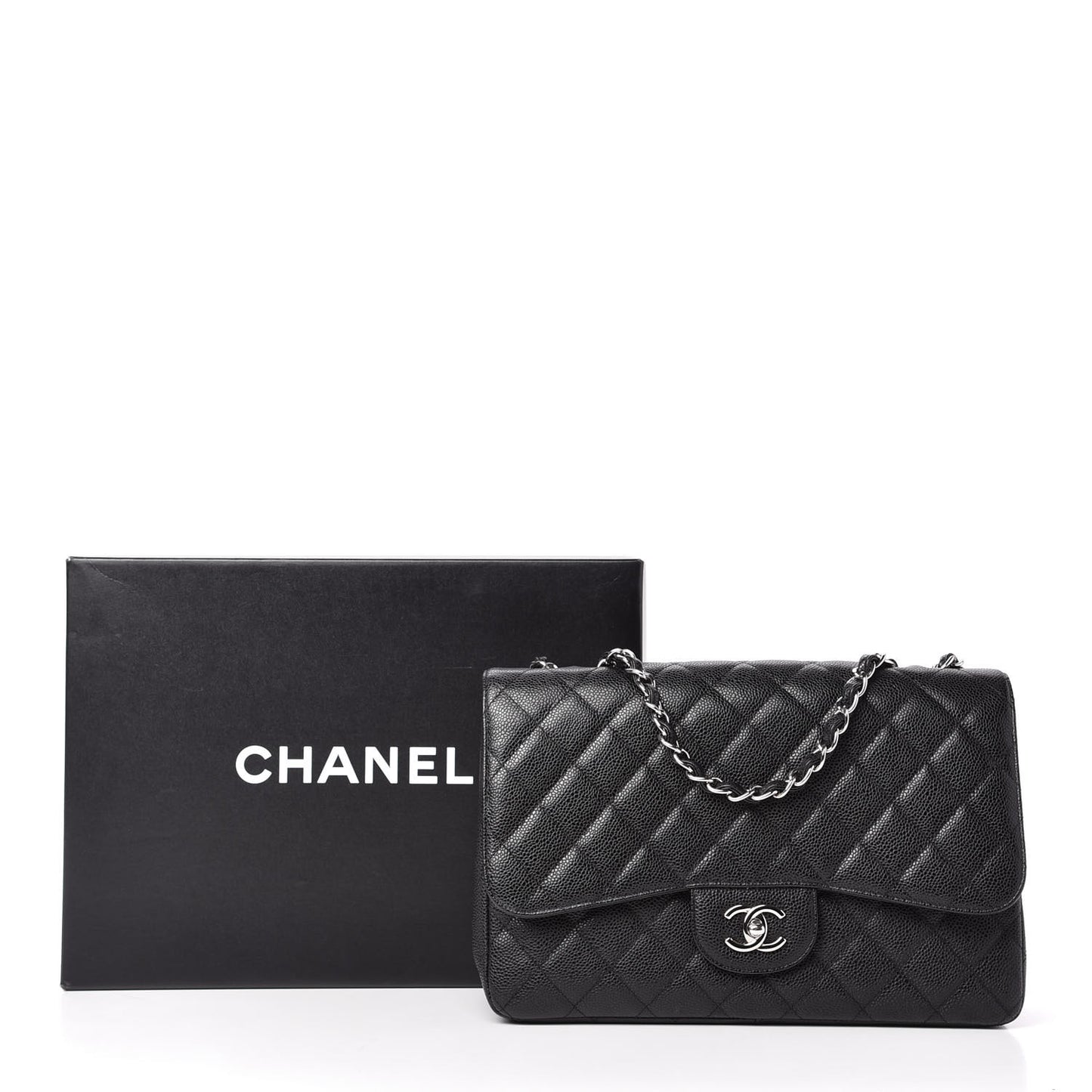 Caviar Quilted Jumbo Single Flap Black