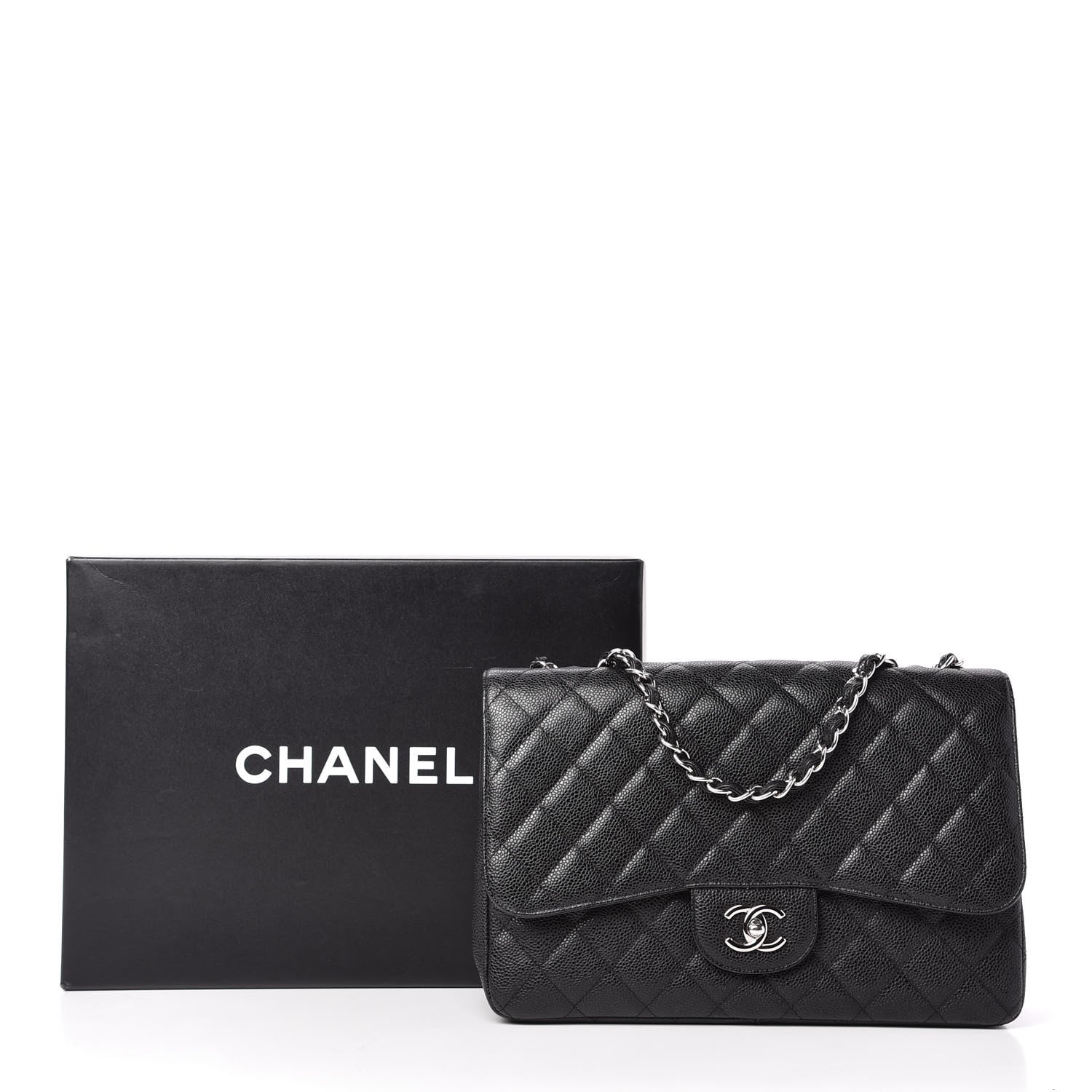 Chanel Caviar Quilted Jumbo Single Flap Black 11 of 11