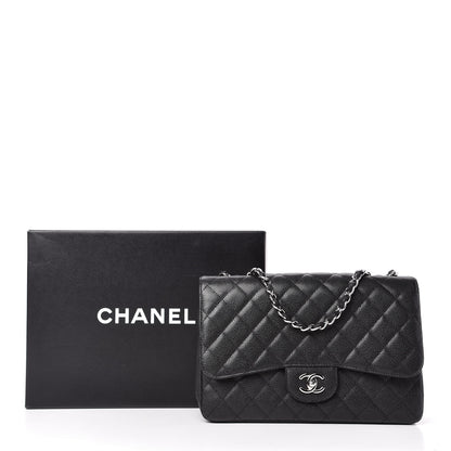 Chanel Caviar Quilted Jumbo Single Flap Black 11 of 11