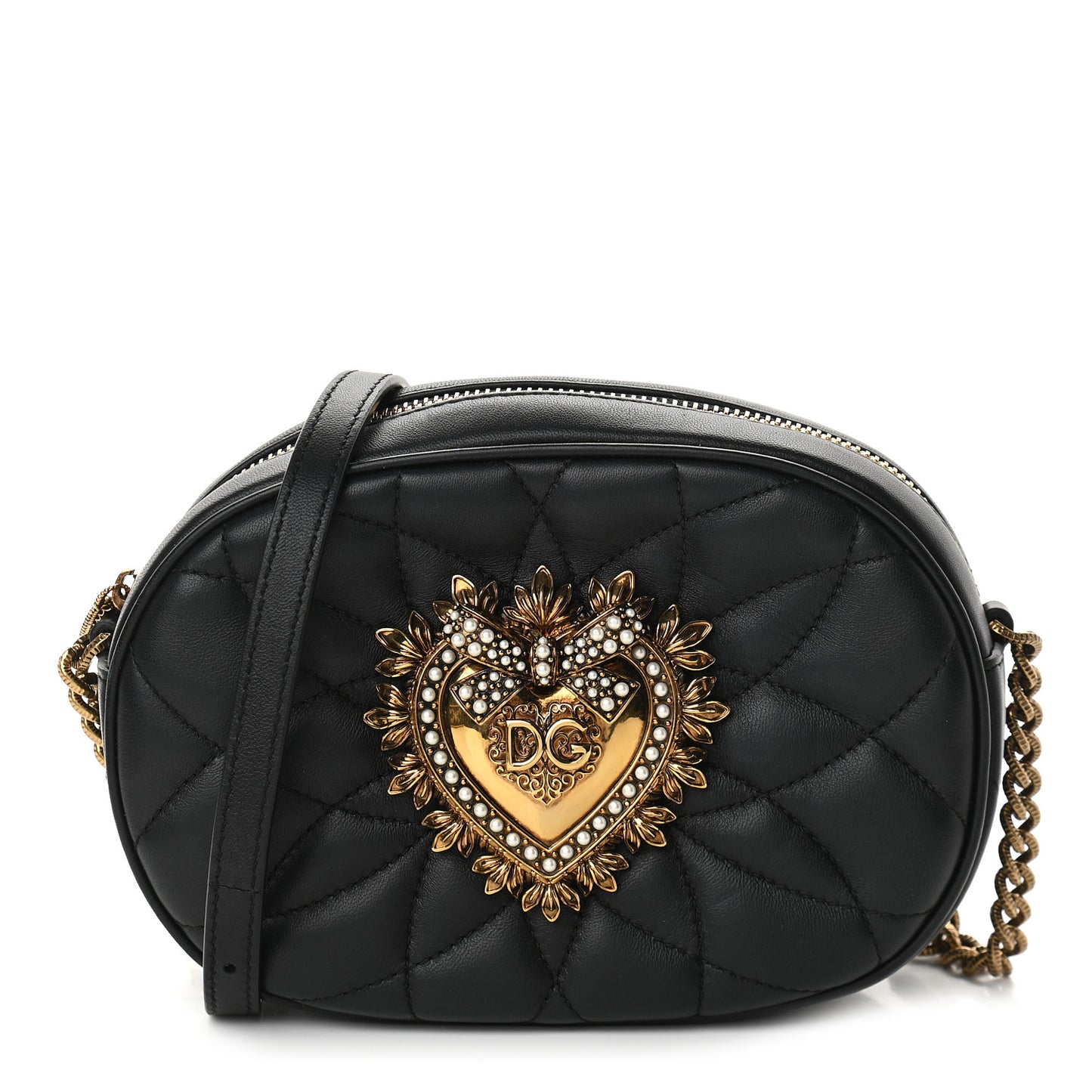 Smooth Calfskin Mini Devotion Camera Bag Black