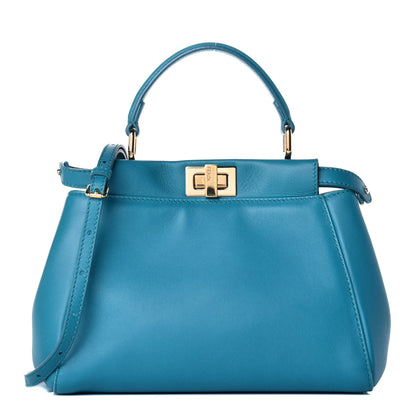 Fendi Nappa Mini Peekaboo Iconic Satchel Lago 1 of 9