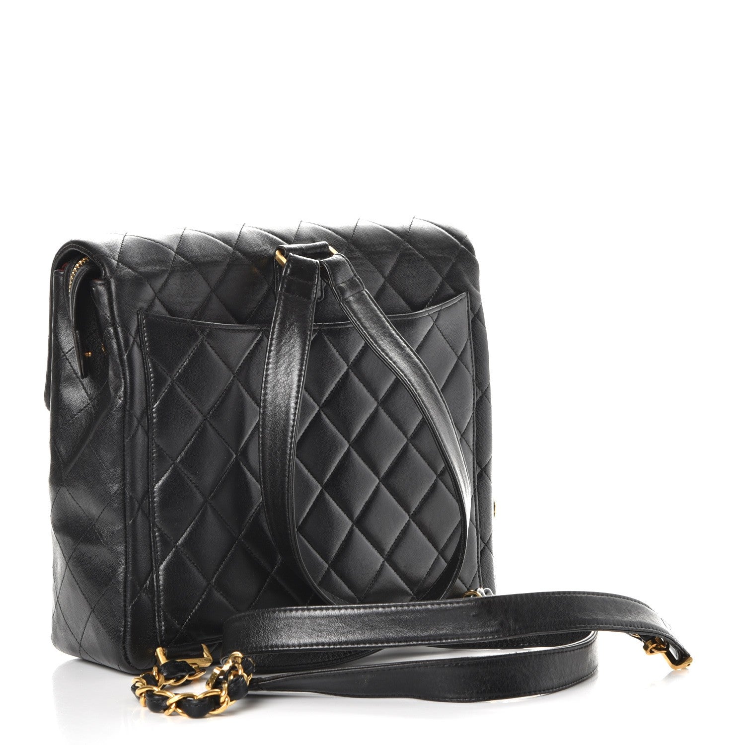 Chanel Lambskin Quilted Backpack Black 3 of 8