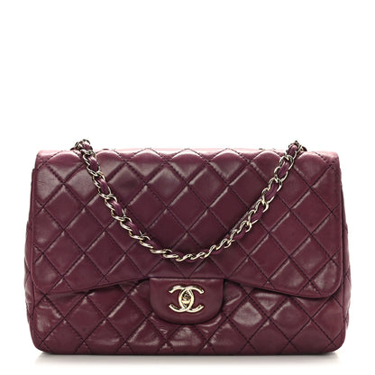 Chanel Lambskin Quilted Jumbo Single Flap Purple 1 of 9
