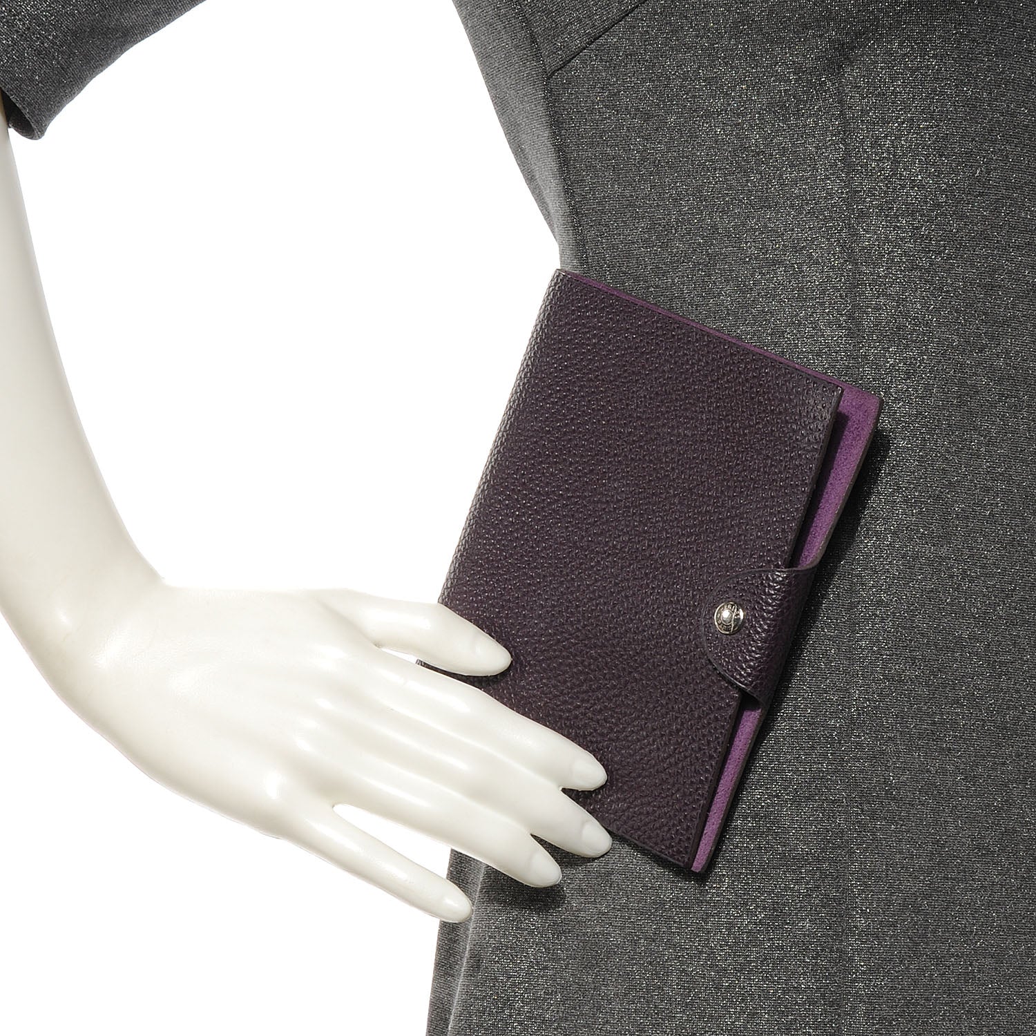 Hermes Togo Ulysse PM Notebook Cover Raisin 2 of 7