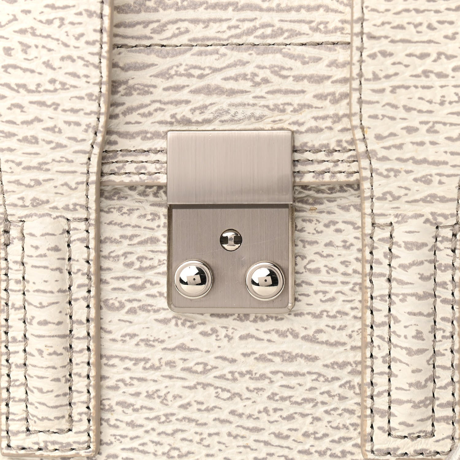 3.1 Phillip Lim Shark Embossed Textured Calfskin Mini Pashli Satchel Ivory Dove 7 of 10