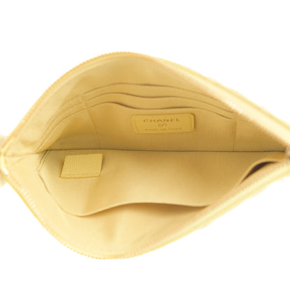 Chanel Caviar Quilted Small Pouch Light Yellow 5 of 10