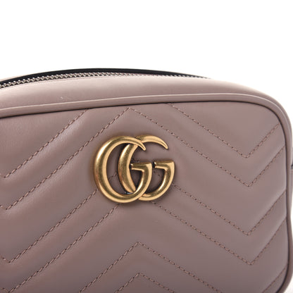 Gucci Calfskin Matelasse Mini GG Marmont Chain Shoulder Bag Porcelain Rose 11 of 14