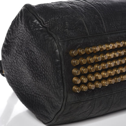 Alexander Wang Pebbled Lambskin Rocco Black Antique Brass Hardware 9 of 15