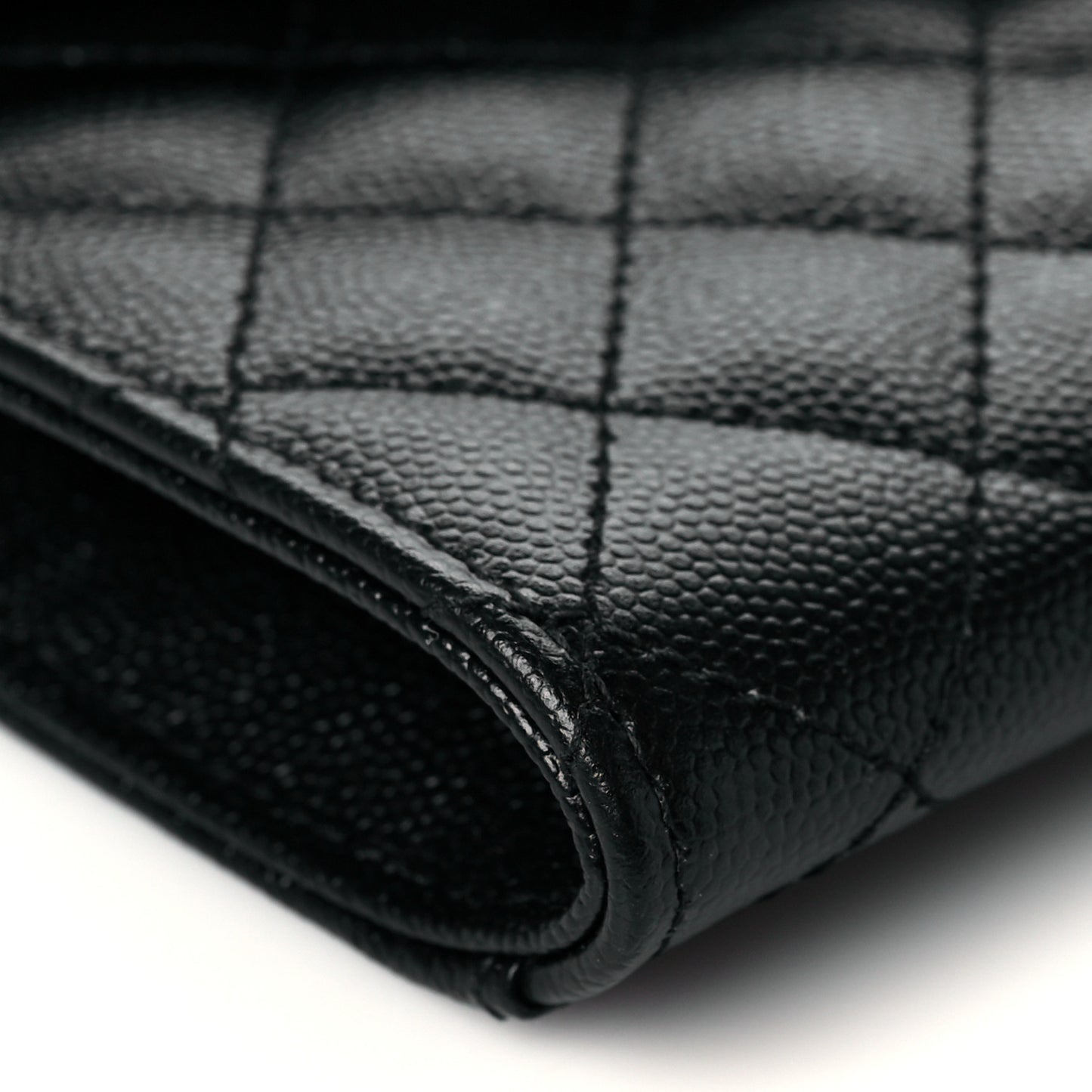 Grain De Poudre Textured Mixed Matelasse Triquilt Monogram Clutch Black