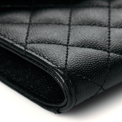 Saint Laurent Grain De Poudre Textured Mixed Matelasse Triquilt Monogram Clutch Black 9 of 11