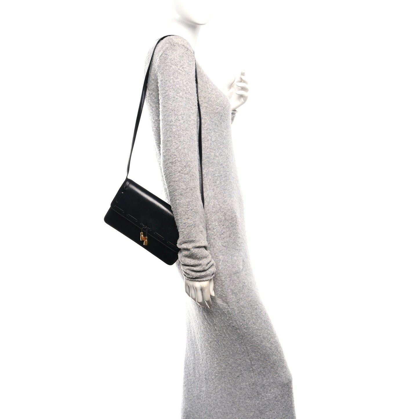 Box Tassel Shoulder Bag Black