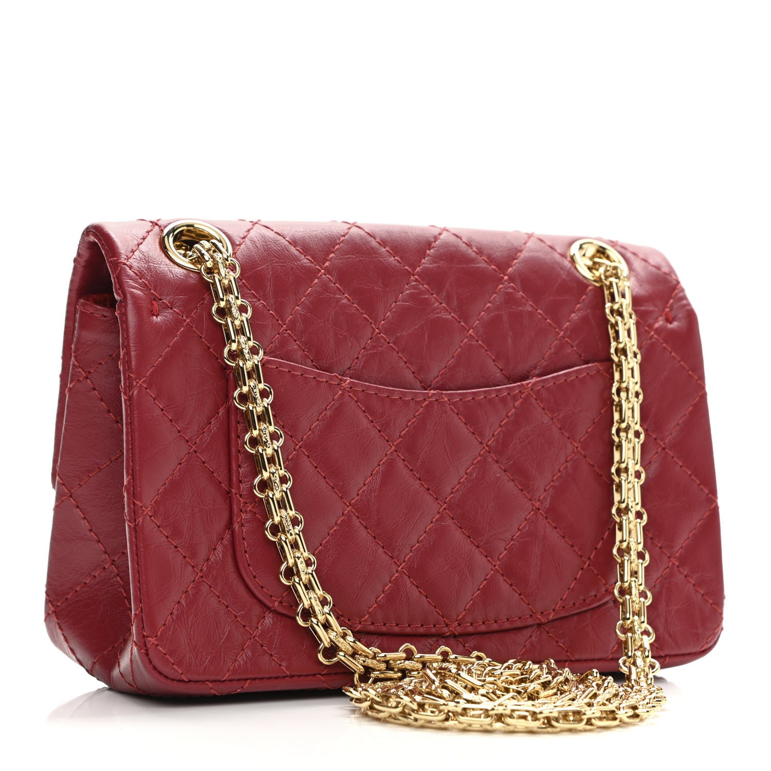 Chanel Aged Calfskin Quilted 2.55 Reissue Mini Flap Red 3 of 11