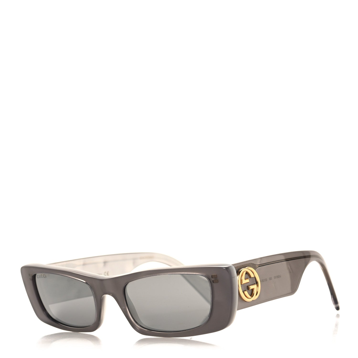 Gucci Acetate Rectangular GG0516S Sunglasses Grey Gold 1 of 7