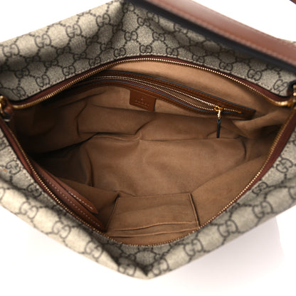 Gucci GG Supreme Monogram Large Linea A Hobo Light Brown 5 of 11