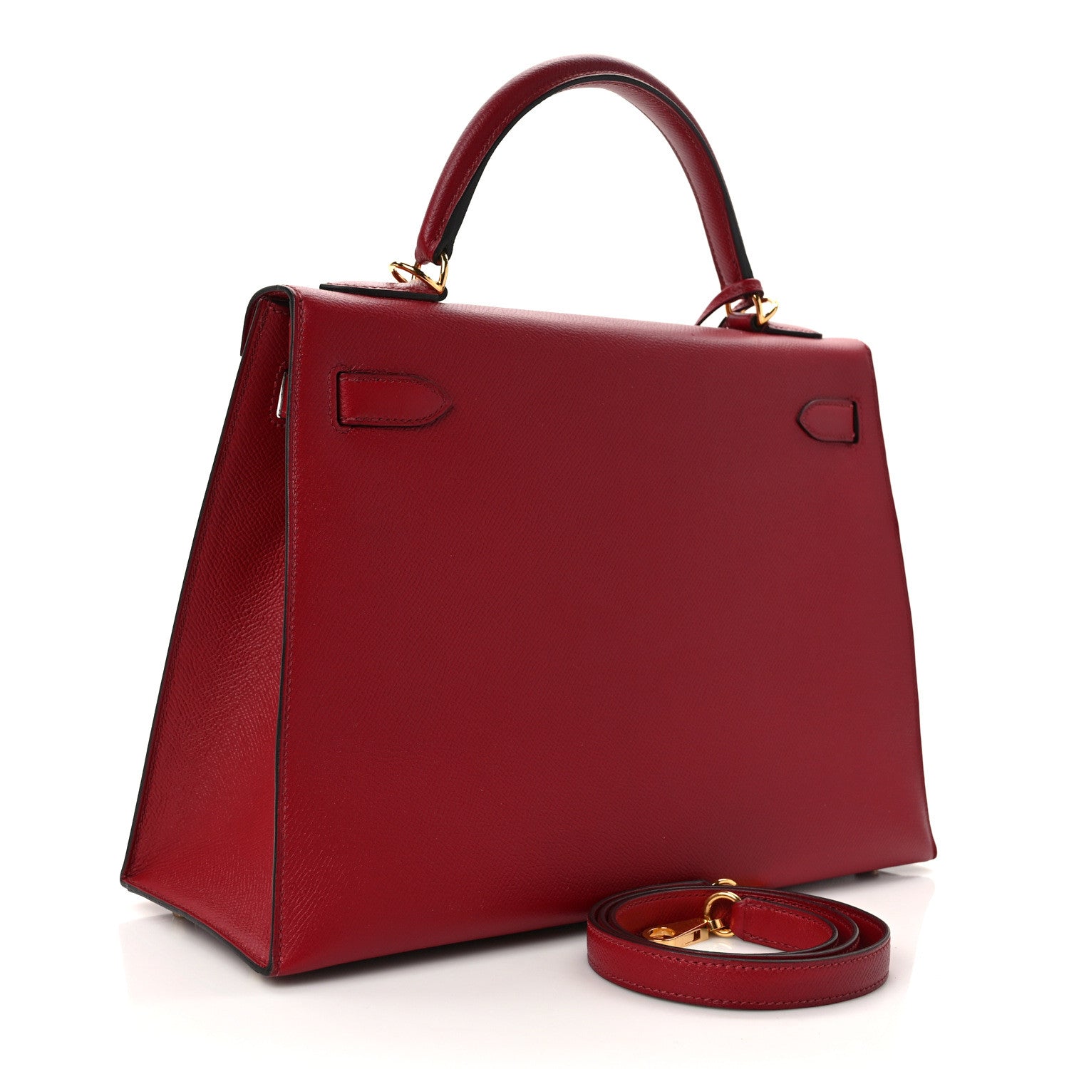 Hermes Epsom Kelly Sellier 32 Rouge Grenat 3 of 10