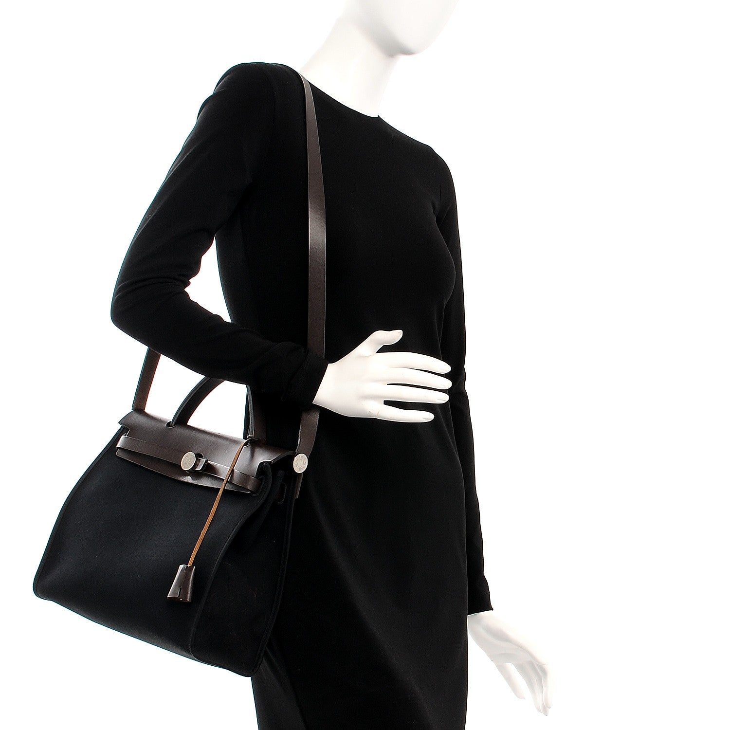 Hermes Toile Vache Hunter Herbag Zip 31 PM Black Ebene 2 of 11