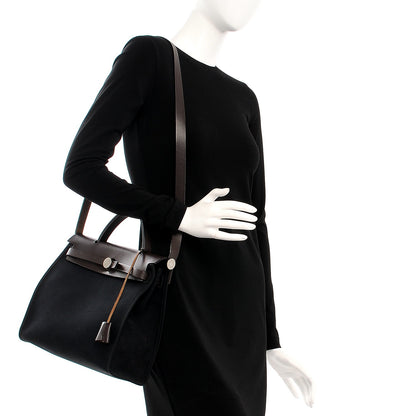 Hermes Toile Vache Hunter Herbag Zip 31 PM Black Ebene 2 of 11