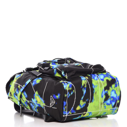Prada Tessuto Nylon Radar Print Medium Double Buckle Backpack Multicolor 4 of 9