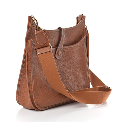 Hermes Taurillon Clemence Evelyne III GM Gold 3 of 10