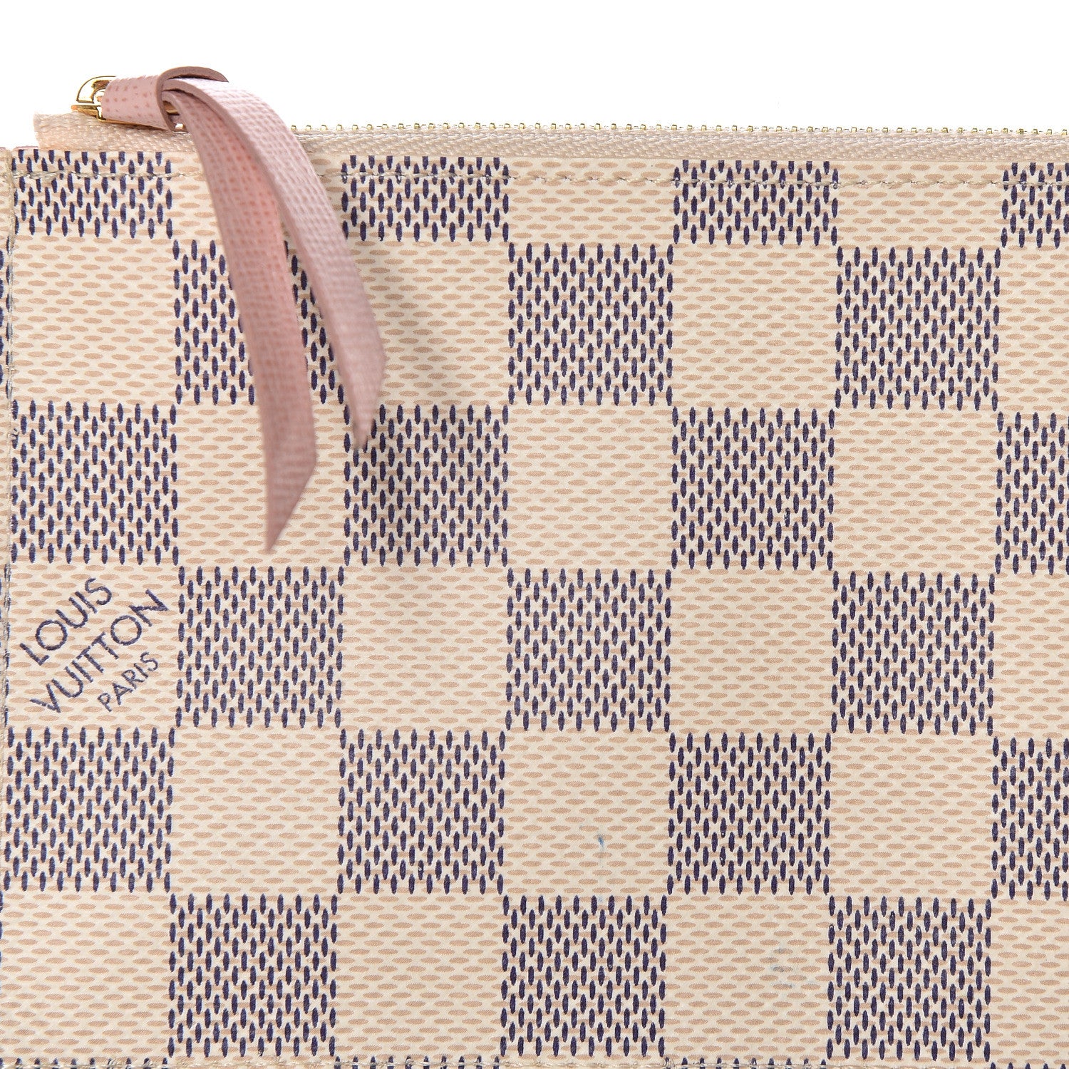 Louis Vuitton Damier Azur Felicie Chain Wallet Zippered Insert Rose Ballerine 7 of 9