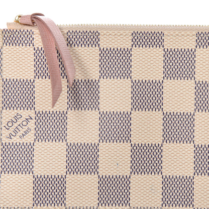Louis Vuitton Damier Azur Felicie Chain Wallet Zippered Insert Rose Ballerine 7 of 9