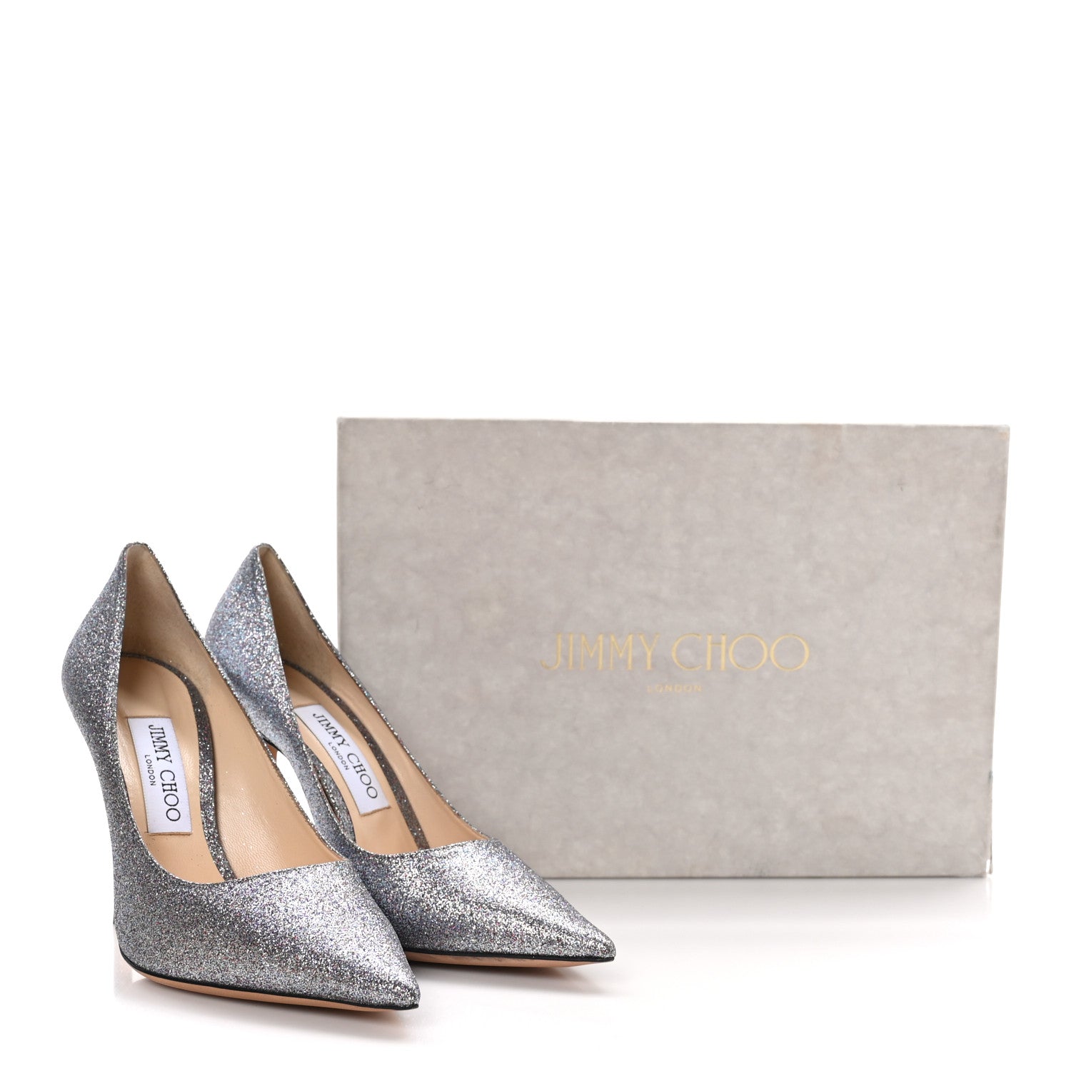 Jimmy Choo JIMMY CHOO Glitter Fabric Love 100 Pumps 37.5 Multicolor 8 of 8