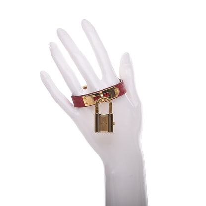 Hermes Stainless Steel Courchevel 20mm Kelly Cadena Quartz Watch Rouge 2 of 5