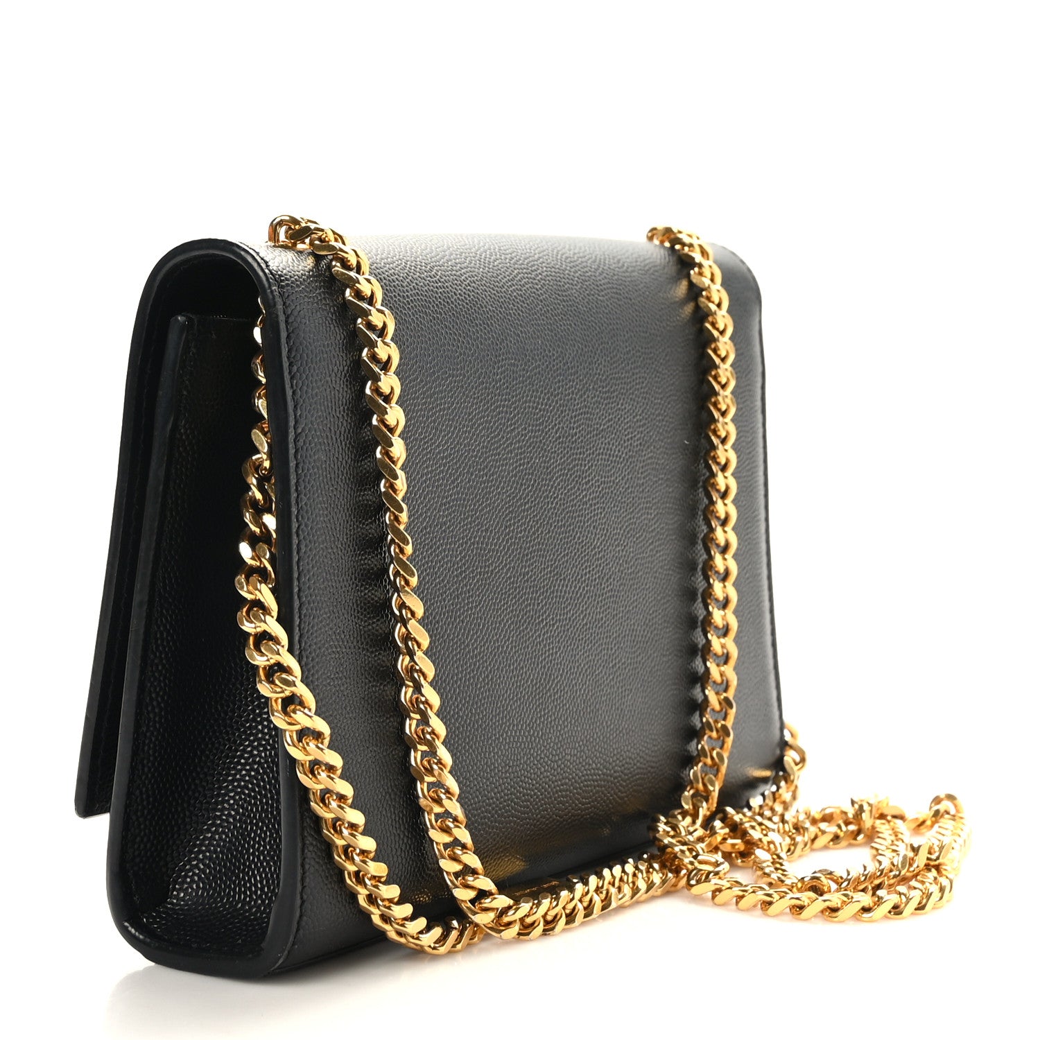 Saint Laurent Grain De Poudre Small Monogram Kate Satchel Black 3 of 8