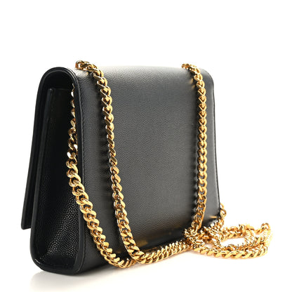 Saint Laurent Grain De Poudre Small Monogram Kate Satchel Black 3 of 8