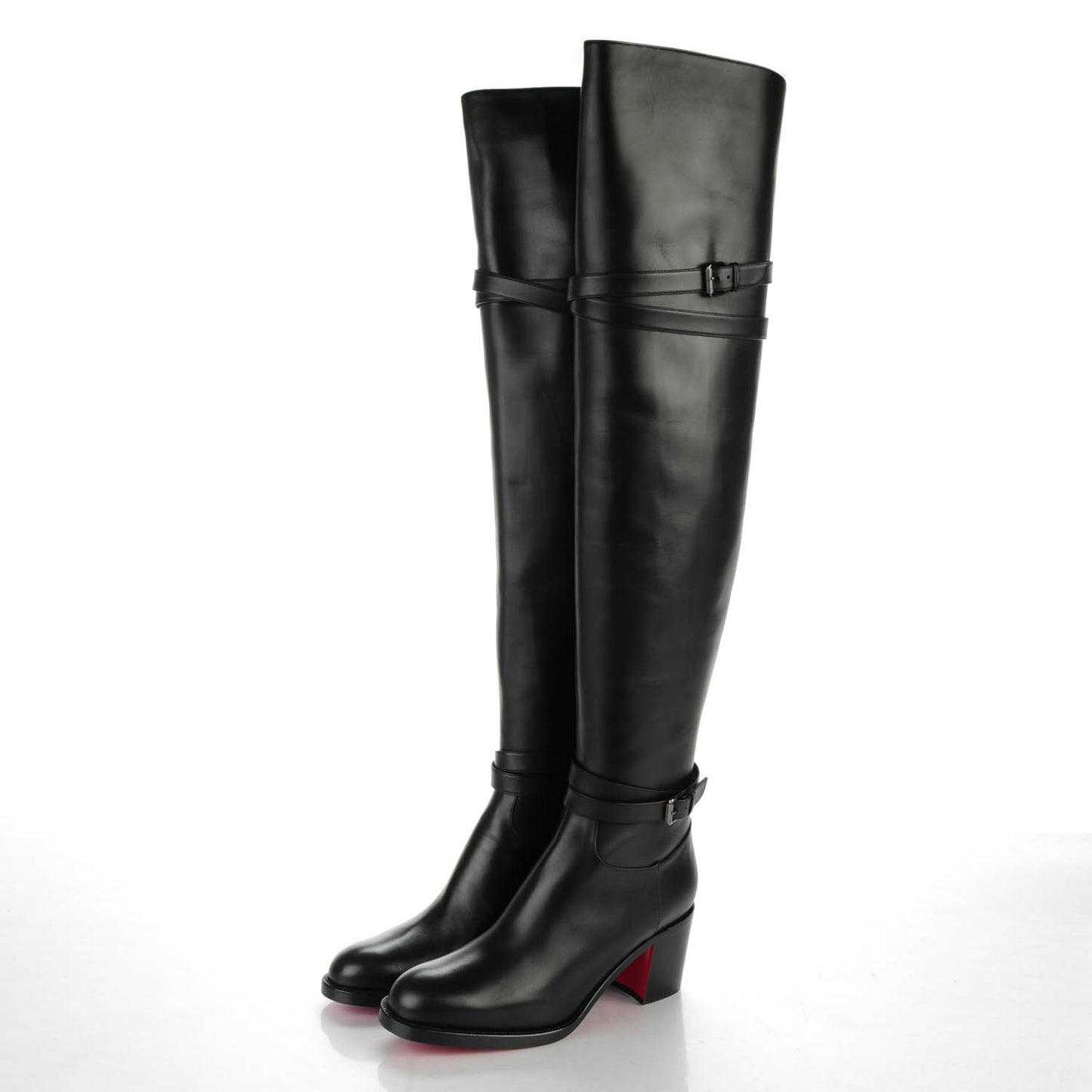 Calfskin Karialta 70 Over The Knee Boots 39.5 Black