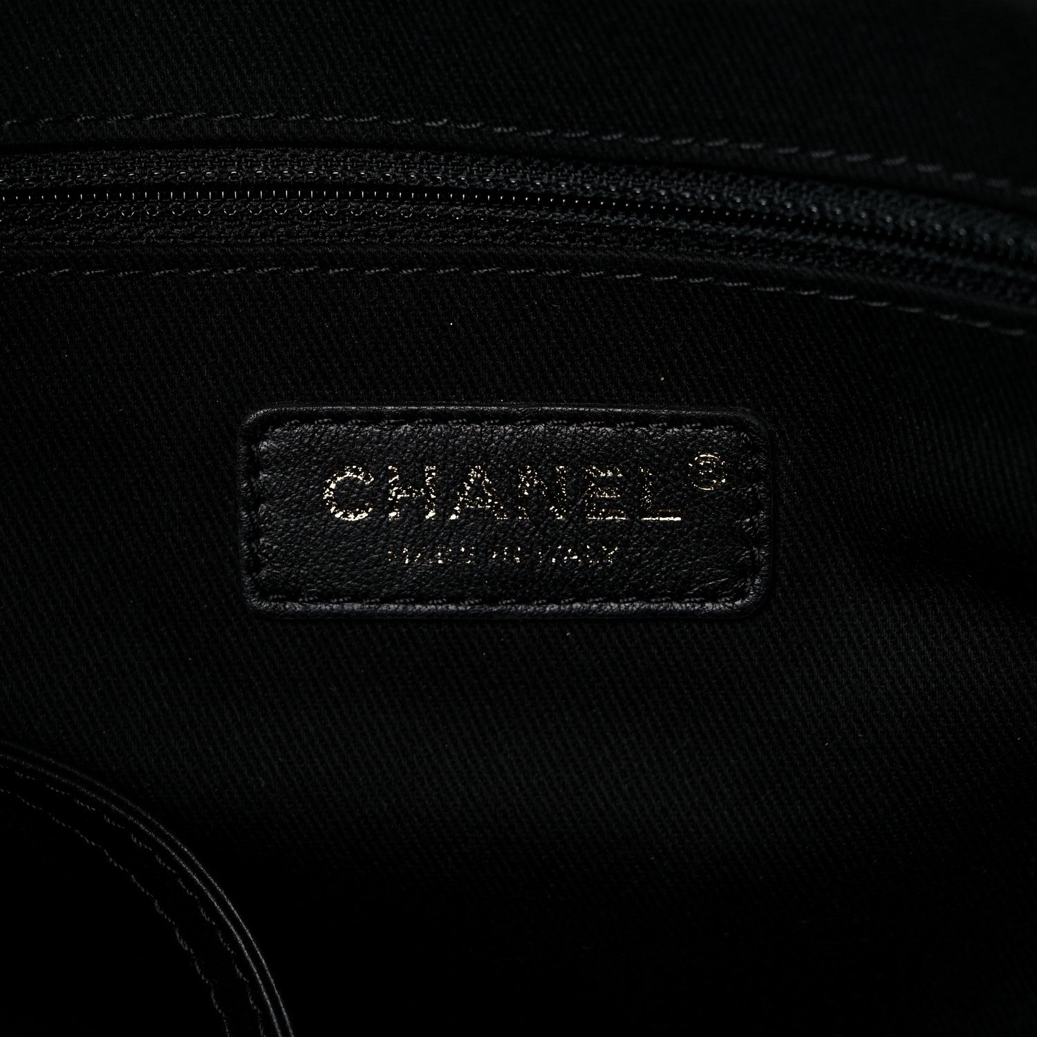 Chanel Canvas Chevron Cuba Patchwork Shopper Tote Black 6 of 10