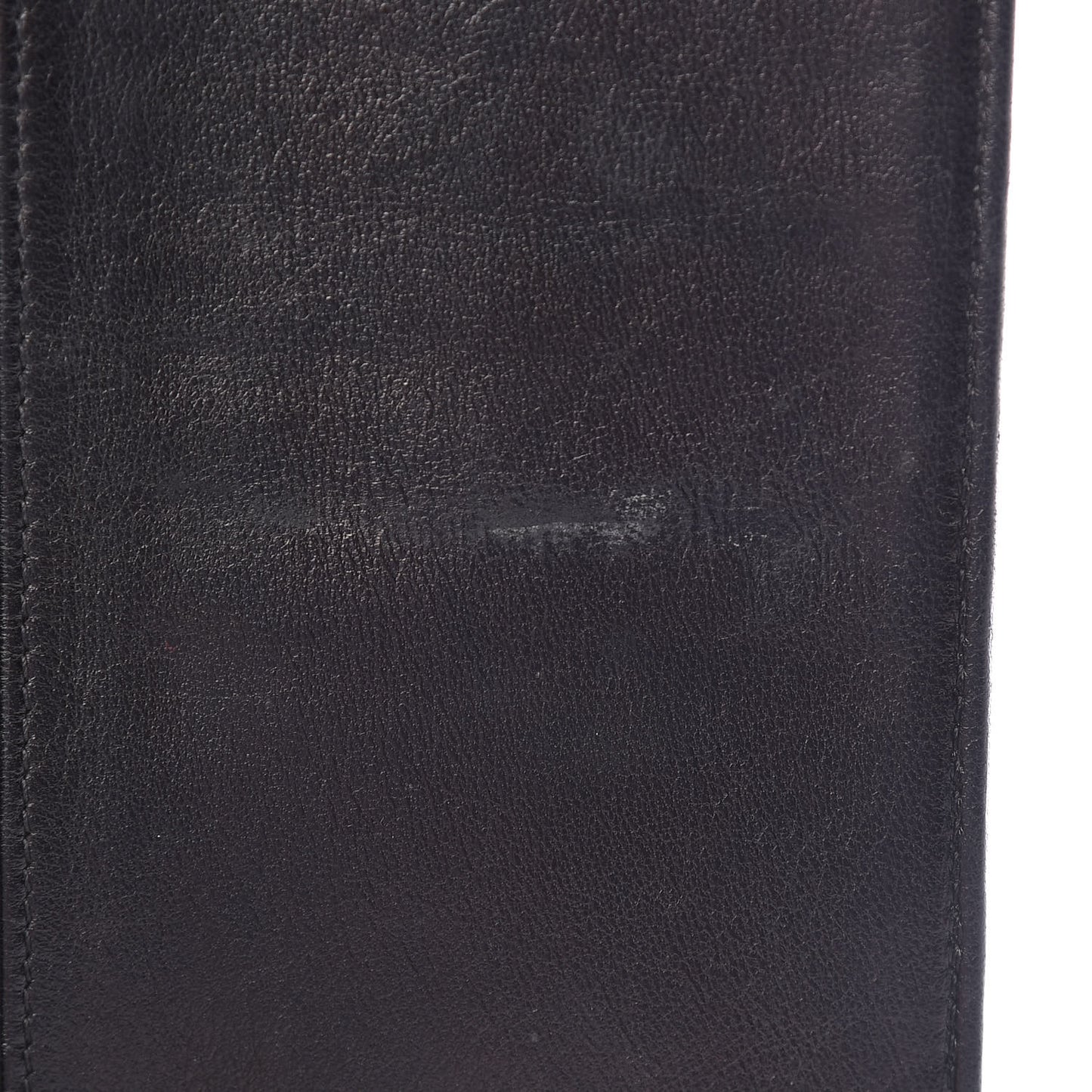 Patent Calfskin Lucky Symbols Yen Wallet Black