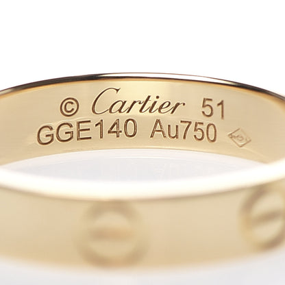 Cartier 18K Yellow Gold 3.5mm LOVE Wedding Band Ring 51 5.75 4 of 6
