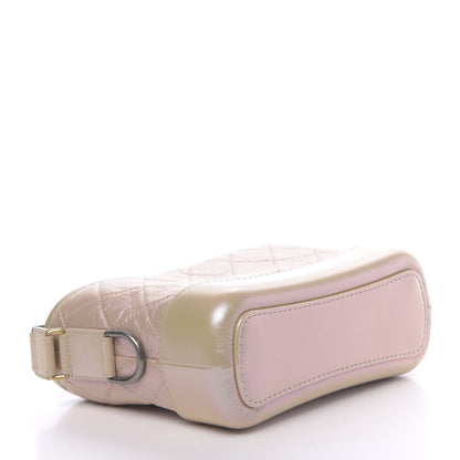 Chanel Iridescent Aged Calfskin Quilted Small Gabrielle Hobo Light Pink 4 of 10