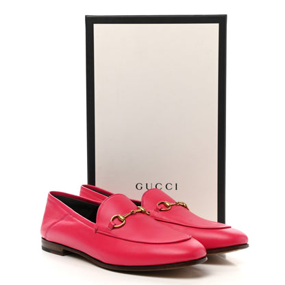 Gucci Lambskin Womens Brixton Horsebit Loafers 40 Hot Pink 9 of 9