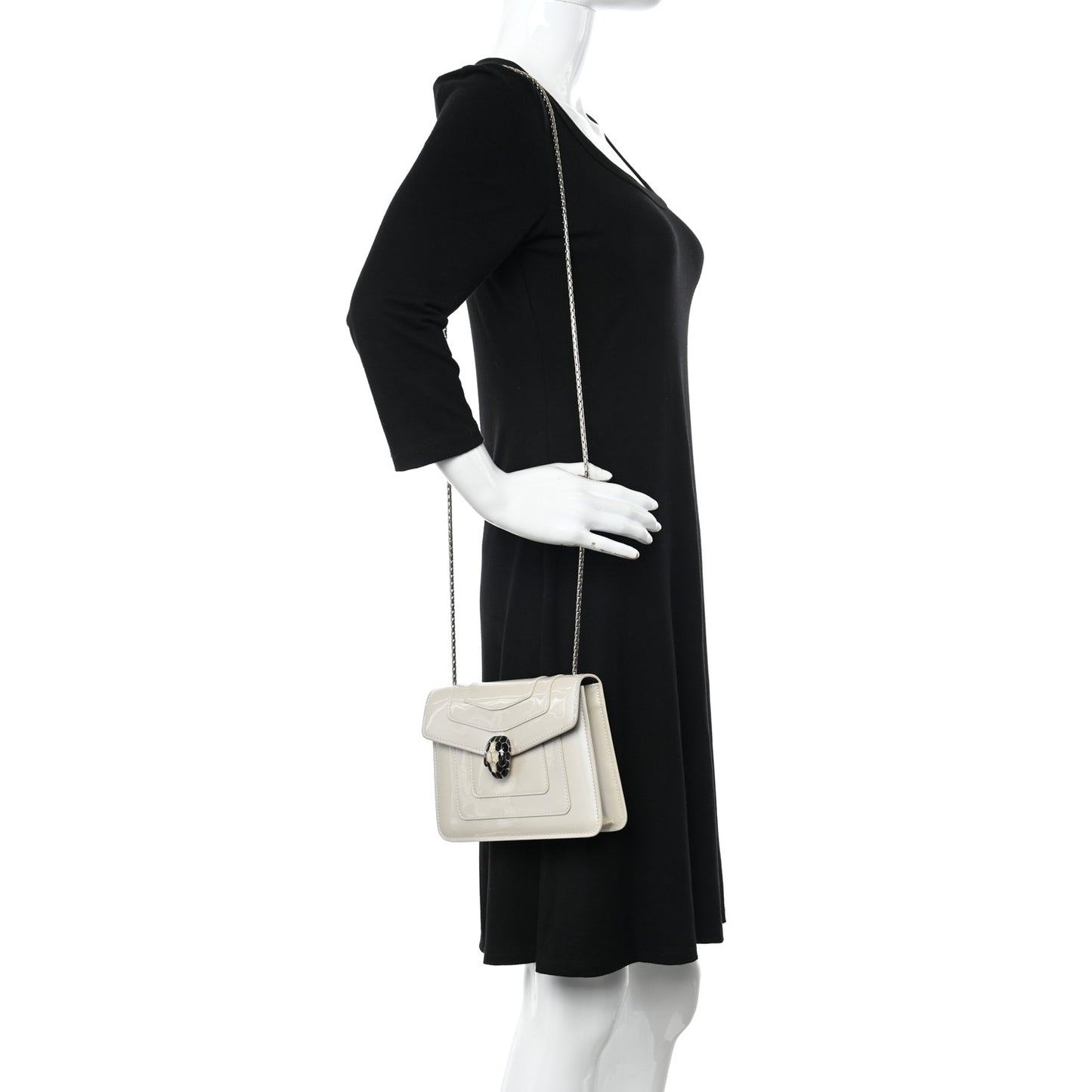 Patent Serpenti Forever Crossbody Bag White