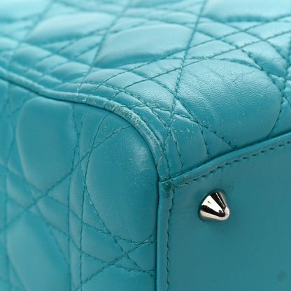 Christian Dior Lambskin Cannage Medium Lady Dior Turquoise 13 of 20