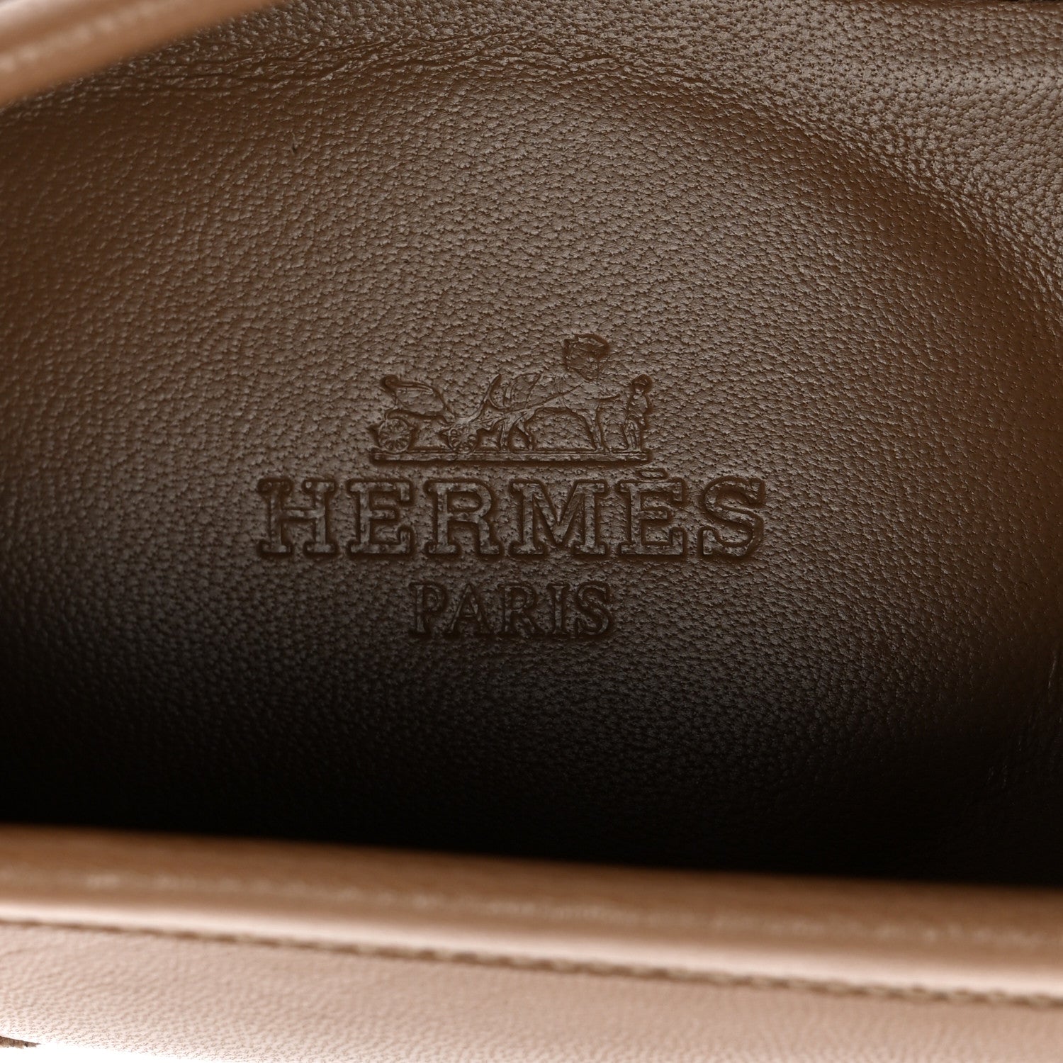 Hermes Goatskin Womens Royal Loafers 38 Beige Argile 8 of 13