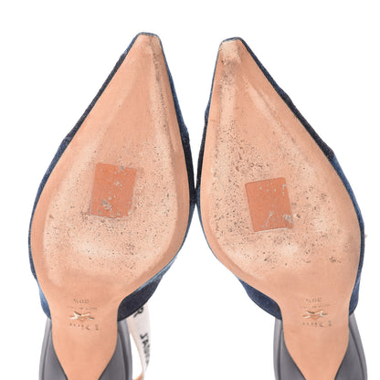 Christian Dior Denim Ribbon Patchwork J'Adior Slingback 65mm Pumps 39.5 Deep Blue 11 of 12
