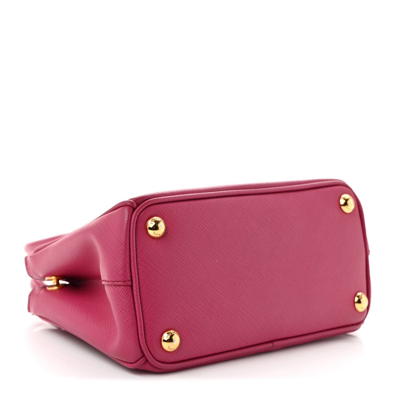 Prada Saffiano Lux Micro Galleria Double Zip Tote Fuxia 4 of 13