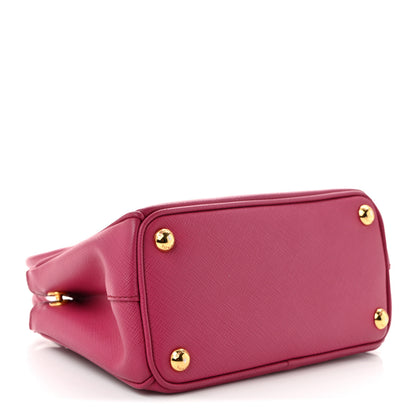 Prada Saffiano Lux Micro Galleria Double Zip Tote Fuxia 4 of 13