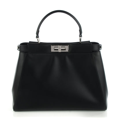 Fendi Vitello Morgan Python Crocodile Monster Eyes Medium Peekaboo Iconic Satchel Black Girasole 1 of 9